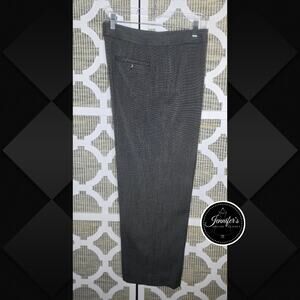 Rafaella Black & White Woven Check Straight Leg Dress Pants Size 12